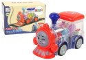 LEAN Toys Wesoła Lokomotywa Dla Malucha Napęd Frykcyjny Światła LED
