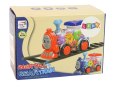 LEAN Toys Wesoła Lokomotywa Dla Malucha Napęd Frykcyjny Światła LED