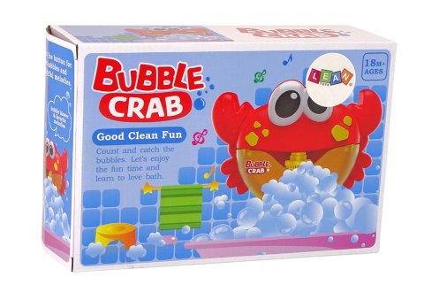 LEAN Toys Zabawka Do Kąpieli Generator Baniek Mydlanych Krab Czerwony LEAN Toys Zabawka Do Kąpieli Generator Baniek Mydlanych Krab Czerwony