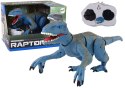 LEAN Toys Zdalnie Sterowany Dinozaur Velociraptor Dźwięk Odgłosy Ryczenia Niebieski