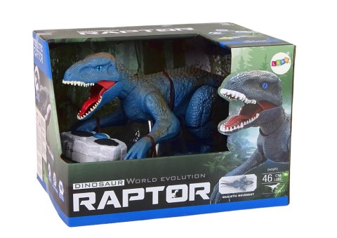 LEAN Toys Zdalnie Sterowany Dinozaur Velociraptor Dźwięk Odgłosy Ryczenia Niebieski LEAN Toys Zdalnie Sterowany Dinozaur Velociraptor Dźwięk Odgłosy Ryczenia Niebieski