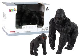 LEAN Toys Zestaw 2 Figurek Goryle Goryl z Młodym Zwierzęta Świata