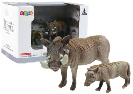 LEAN Toys Zestaw 2 Figurek Guziec Afrykański z młodym Seria Zwierzęta Świata