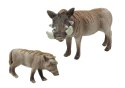 LEAN Toys Zestaw 2 Figurek Guziec Afrykański z młodym Seria Zwierzęta Świata