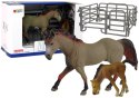 LEAN Toys Zestaw 2 Figurek Konie Zagroda Figurka Koń Rasy Capricorn