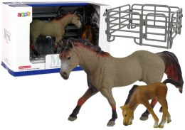 LEAN Toys Zestaw 2 Figurek Konie Zagroda Figurka Koń Rasy Capricorn