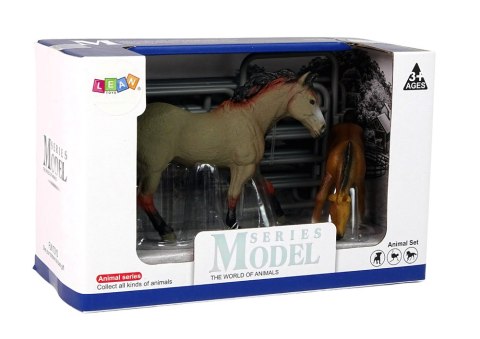 LEAN Toys Zestaw 2 Figurek Konie Zagroda Figurka Koń Rasy Capricorn LEAN Toys Zestaw 2 Figurek Konie Zagroda Figurka Koń Rasy Capricorn