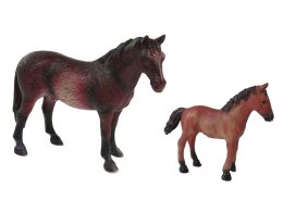 LEAN Toys Zestaw 2 Figurek Konie Zagroda Figurka Koń Źrebak