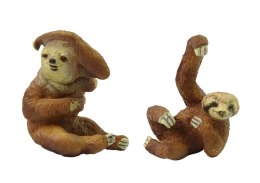 LEAN Toys Zestaw 2 Figurek Leniwce Leniwiec z Młodym Figurka Leniwiec