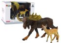 LEAN Toys Zestaw 2 Figurek Łoś Sarna Zwierzęta Leśne Figurka