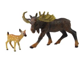 LEAN Toys Zestaw 2 Figurek Łoś Sarna Zwierzęta Leśne Figurka