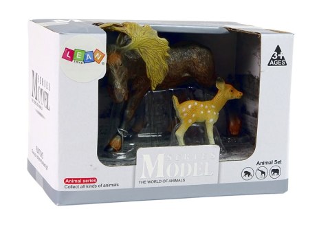 LEAN Toys Zestaw 2 Figurek Łoś Sarna Zwierzęta Leśne Figurka LEAN Toys Zestaw 2 Figurek Łoś Sarna Zwierzęta Leśne Figurka