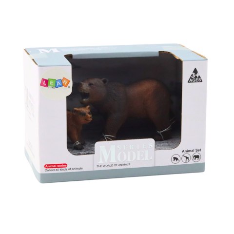 LEAN Toys Zestaw 2 Figurek Niedźwiedź Brunatny z Młodym LEAN Toys Zestaw 2 Figurek Niedźwiedź Brunatny z Młodym