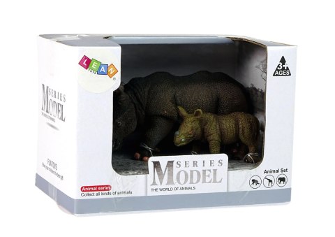 LEAN Toys Zestaw 2 Figurek Nosorożec z Młodym Nosorożce LEAN Toys Zestaw 2 Figurek Nosorożec z Młodym Nosorożce
