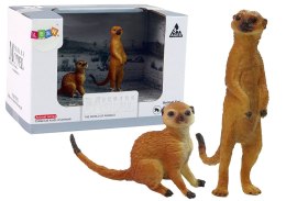 LEAN Toys Zestaw 2 Figurek Surykatki Surykatka Zwierzęta Świata