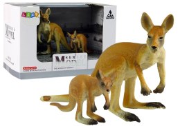 LEAN Toys Zestaw 2 figurek Kangur z młodym Kangury Zwierzęta Świata