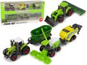 LEAN Toys Zestaw 6 Pojazdów Rolniczych Traktor Kombajn Metalowe Elementy