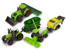 LEAN Toys Zestaw 6 Pojazdów Rolniczych Traktor Kombajn Metalowe Elementy
