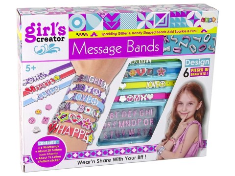 LEAN Toys Zestaw Biżuterii Bransoletek Literki DIY LEAN Toys Zestaw Biżuterii Bransoletek Literki DIY