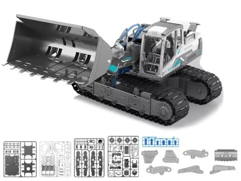 LEAN Toys Zestaw DIY Koparka Gąsienicowa Buldożer Hydraulic Power LEAN Toys Zestaw DIY Koparka Gąsienicowa Buldożer Hydraulic Power