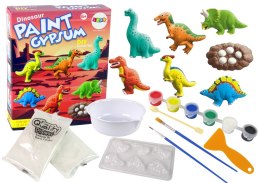 LEAN Toys Zestaw DIY Odlewy Gipsowe Malowanie Farby Dinozaury