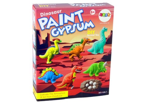 LEAN Toys Zestaw DIY Odlewy Gipsowe Malowanie Farby Dinozaury LEAN Toys Zestaw DIY Odlewy Gipsowe Malowanie Farby Dinozaury
