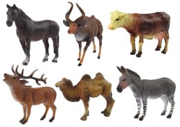 LEAN Toys Zestaw Figurek Zwierzęta Domowe Leśne Jeleń Krowa