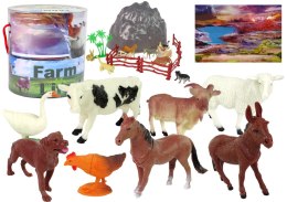 LEAN Toys Zestaw Figurek Zwierzęta Wiejskie Farma Akcesoria 34 Elementy