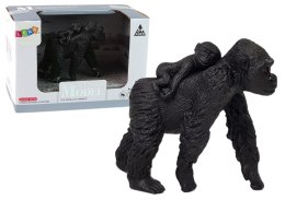 LEAN Toys Zestaw Figurka Goryl Z Maleństwem Zwierzęta