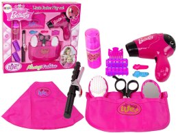 LEAN Toys Zestaw Fryzjerski Piękności Suszarka Lokówka Różowy