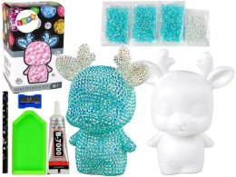 LEAN Toys Zestaw Kreatywny Renifer DIY Diamenty Kryształki Niebieski