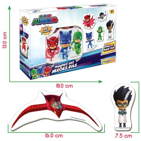LEAN Toys Zestaw Magnesów Pidżamersi Pjmasks ME 5031-32 LEAN Toys Zestaw Magnesów Pidżamersi Pjmasks ME 5031-32