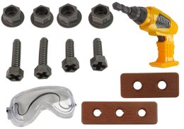 LEAN Toys Zestaw Majsterkowicza Narzędzia Zestaw Narzędzi Wiertarka Na Baterie