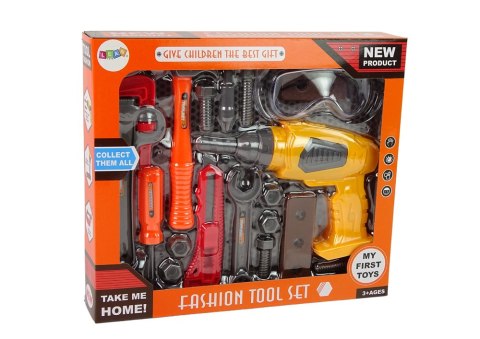 LEAN Toys Zestaw Majsterkowicza Narzędzia Zestaw Narzędzi Wiertarka Na Baterie LEAN Toys Zestaw Majsterkowicza Narzędzia Zestaw Narzędzi Wiertarka Na Baterie