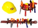 LEAN Toys Zestaw Majsterkowicza Pas z Narzędziami Kask Klucz