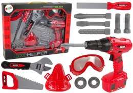 LEAN Toys Zestaw Majsterkowicza Wkrętarka Maseczka Piła Okulary