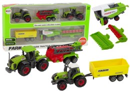 LEAN Toys Zestaw Maszyn Rolniczych Pojazdów Farmerskich 6 sztuk Traktor