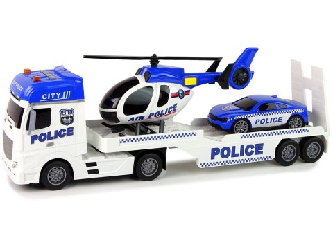 LEAN Toys Zestaw Policja Laweta Ciężarówka Autko Helikopter Dźwięk Światła LEAN Toys Zestaw Policja Laweta Ciężarówka Autko Helikopter Dźwięk Światła