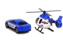 LEAN Toys Zestaw Policja Laweta Ciężarówka Autko Helikopter Dźwięk Światła
