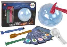 LEAN Toys Zestaw Wykopaliska Eksploracja Ziemia Narzędzia Minerały Fiszki
