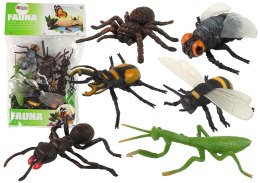 LEAN TOYS Zestaw Figurek Owadów Owady Pająk Pszczoła 6 Szt.