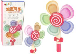 LEAN Toys Maszyna Do Baniek Mydlanych Czerwony Kwiatek Muzyka