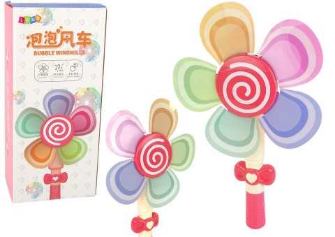 LEAN Toys Maszyna Do Baniek Mydlanych Czerwony Kwiatek Muzyka LEAN Toys Maszyna Do Baniek Mydlanych Czerwony Kwiatek Muzyka