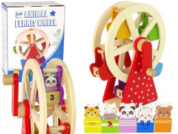 LEAN Toys Obrotowy Drewniany Diabelski Młyn Figurki