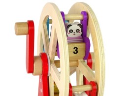 LEAN Toys Obrotowy Drewniany Diabelski Młyn Figurki