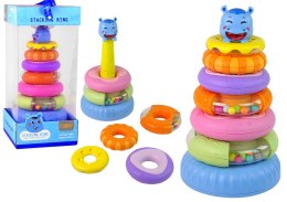 LEAN Toys Piramidka Edukacyjna Kolorowe Obręcze