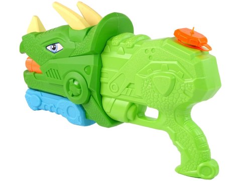 LEAN Toys Pistolet Na Wodę Dinosaur Triceratops 1330 ml Zielony Zasięg 8 m LEAN Toys Pistolet Na Wodę Dinosaur Triceratops 1330 ml Zielony Zasięg 8 m