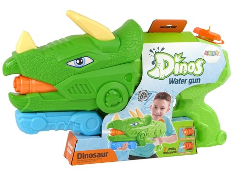LEAN Toys Pistolet Na Wodę Dinosaur Triceratops 1330 ml Zielony Zasięg 8 m LEAN Toys Pistolet Na Wodę Dinosaur Triceratops 1330 ml Zielony Zasięg 8 m