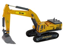 LEAN Toys Pojazd Budowlany Koparka Gąsienica 1:55 Żółty