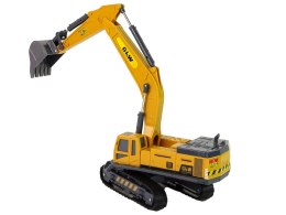 LEAN Toys Pojazd Budowlany Koparka Gąsienica 1:55 Żółty